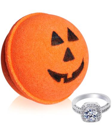 Jackpot Candles Bath Bomb with Size 9 Ring Inside Halloween Jack O Lantern Extra Large 10 oz Made in USA