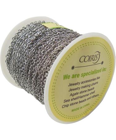 Coiris 33ft Stainless Steel Cable Link Chains for Jewelry Making & DIY - SC-1025-B - Buy Online on SooperMarket.com