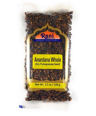 Rani Anardana (Pomegranate) Dry Whole Seeds Indian Spice 3.5oz (100g)  All Natural | No Color | Gluten Friendly | Vegan | NON-GMO WHOLE 3.5 Ounce (Pack of 1)
