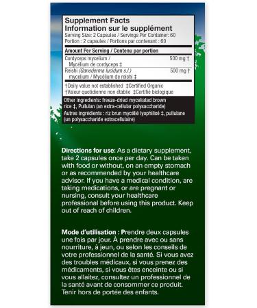 Host Defense Cordychi Reishi & Cordyceps Mushroom Complex Supplement 120 Capsules Immune Booster Support with 55% Polysaccharides & 1000mg Mushroom per Serving - Mushroom Blend Mushroom Supplements Mushroom Complex for Immune System Support 120 count (Pac - Buy Online on SooperMarket.com