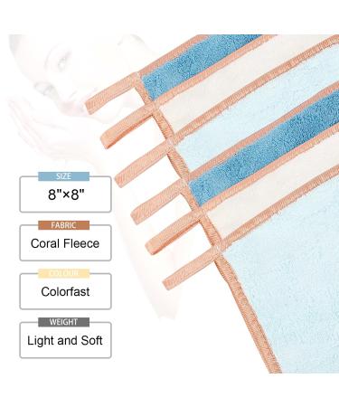 Phogary Microfiber Makeup Towel - Washable Facial Cleaning Cloth - 6 Pack (20x20cm) - Soft Absorbent Blue Cloths for Easy Makeup Removal - Buy Online on SooperMarket.com