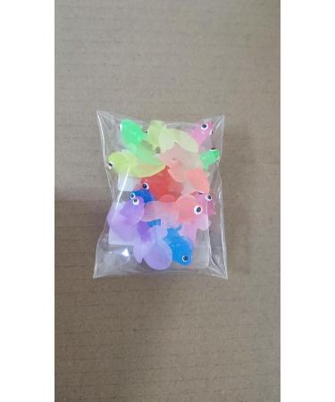 Zlxft 14pcs Neon Artificial Fish - Soft Rubber Aquarium Decor & Cat Toys | Realistic Floating Goldfish Ornaments for Aquariums - Buy Online on SooperMarket.com
