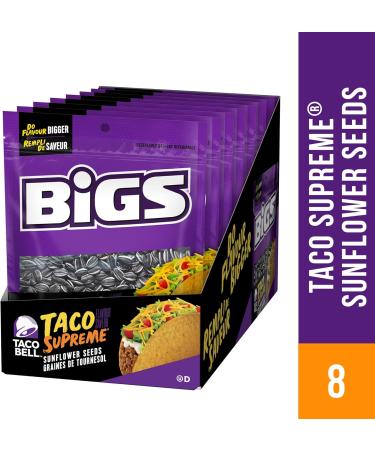 Bigs Sunflower Seeds Taco Bell Flavour - 8x140g Bags Total Taco Bell Taco Supreme 8 Count - Buy Online on SooperMarket.com
