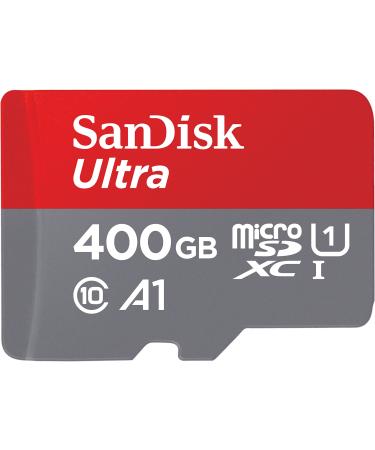 SanDisk 400GB Ultra microSDXC UHS-I Memory Card with Adapter - 120MB/s, C10, U1, Full HD, A1, Micro SD Card - SDSQUA4-400G-GN6MA