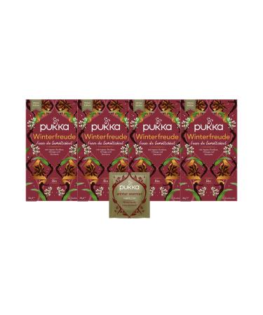 Pukka | Organic tea "Winter Joy" | Limited Edition | Ginger cinnamon cloves orange | for contemplative moments | Pack of 4 | 80 tea bags