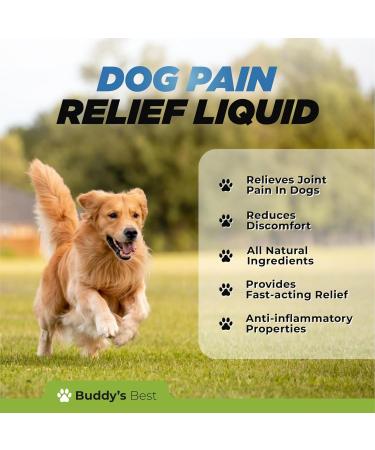 Dog Pain Relief Liquid - Natural Fast-Acting Formula for Joint Pain and Inflammation Made with Organic Ingredients Safe for All Breeds - Buy Online on SooperMarket.com