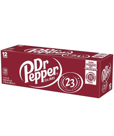 Dr Pepper Soda 12 fl oz Cans 12 Pack - Original Refreshing Beverage - Buy Online on SooperMarket.com