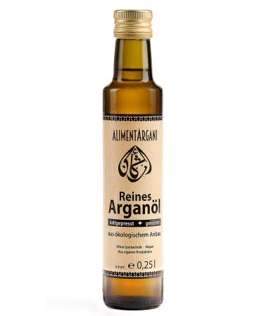 Alimentargani organic argan oil roasted 250ml cold pressed vegan cooking oil from our own production in Morocco