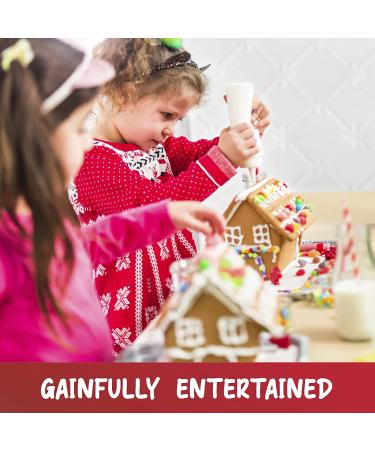 BIG Pre-Baked & Pre-Assembled Gingerbread House Kit - Christmas Fun Activity with Cookies, Candies, Icing, and Candy Cups Included - Buy Online on SooperMarket.com