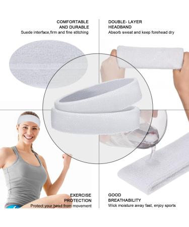 3 Pack Sports Headbands for Men & Women | Non-Slip Elastic Moisture-Wicking Cotton Athletic Hair Bands - Perfect for All Sports - Buy Online on SooperMarket.com