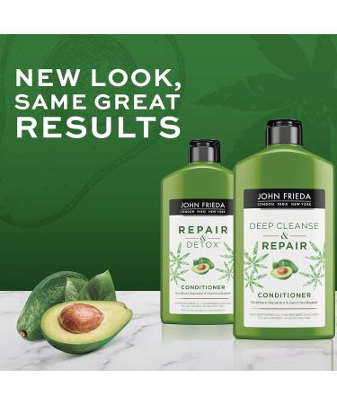 John Frieda Deep Cleanse & Repair Conditioner 250ml | Hemp Seed Oil & Avocado for Soothing Stressed Hair | International Shipping Available - Buy Online on SooperMarket.com