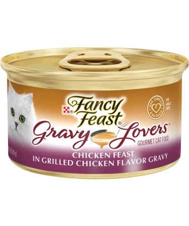 Purina Fancy Feast Gravy Wet Cat Food, Gravy Lovers Beef Feast in Roasted Beef Flavor Gravy - (24) 3 oz. Cans 3 Ounce (Pack of 24) Chicken