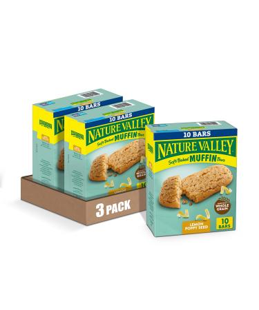 Nature Valley Soft-Baked Muffin Bars Lemon Poppy Seed, 12.4 oz, 10 ct (Pack of 3)