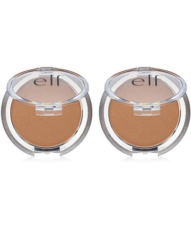 e.l.f. Cosmetics Sunkissed Glow Bronzer Professional Highlighter and Contouring Makeup .18 Ounce Compact (2 Pack