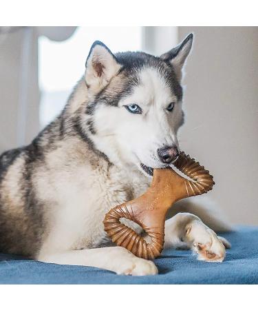 Benebone Dental Dog Chew Toy for Aggressive Chewers - Long Lasting - Made in USA with REAL Bacon - Medium - Buy Online on SooperMarket.com