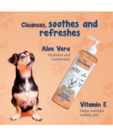 Shampoodle Sweet Orange & Tea Tree Dog Shampoo & Conditioner 500ml - Flea & Tick Repellent - pH Balanced Vegan Formula with Aloe Vera & Vitamin E - Buy Online on SooperMarket.com