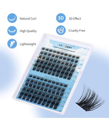 Cluster Eyelash Extensions 120pcs Cluster Lashes Individual Lashes D Curl 0.07mm 8-16mm Mix Ribbon Lashes Wide Stem Natural Lashes DIY Lash Extensions GEMERRY Lashes(C09-D-0.07-8-16mm) 8-16 mix C09 - Buy Online on SooperMarket.com