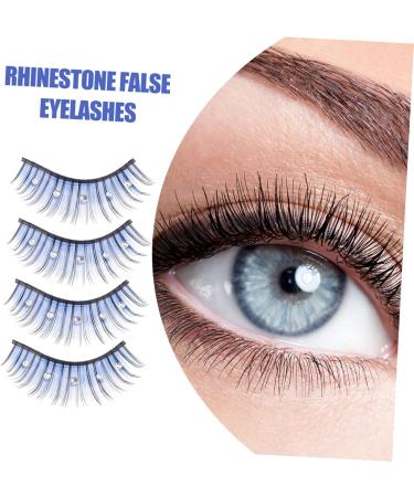 Gogogmee 5 Pairs False Eyelashes Fake Lashes Colored Eyelashes Soft Thick Lashes Soft Light Fake Lash Blue Lashes Rhinestone Eyelashes Cosplay Lashes Fake Eyelashes Fiber - Buy Online on SooperMarket.com