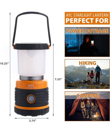 Rechargeable LED Camping Lantern | 1800LM, 4 Light Modes, 4400mAh Power Bank | Waterproof Lantern Flashlight for Emergency, Power Outages | USB Cable Included - Buy Online on SooperMarket.com