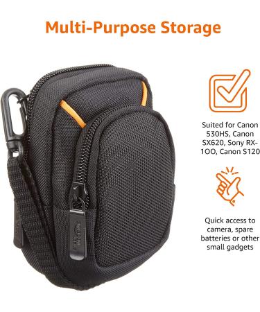 Amazon Basics Medium Point and Shoot Camera Case - Black (5 x 3 x 2 Inches) - Buy Online on SooperMarket.com