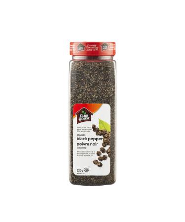 Club House Quality Natural Herbs & Spices Cracked Black Pepper 520g Case Pack Count 12 520 g (Pack of 1)