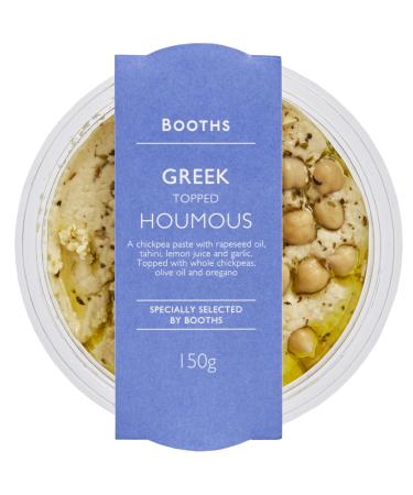 Booths Greek Topped Houmous 150g