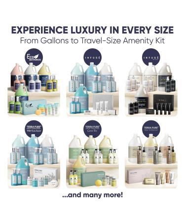 Shoppe All-in-Kit | Aqua Organics 75-Piece Amenity Kit | Bulk 1oz Travel Size Toiletries for Hotels AirBnBs & Vacation Rentals - Buy Online on SooperMarket.com