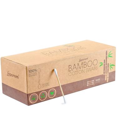Organic Bamboo Cotton Swabs - 1000 Count | Highly Absorbent & Hygienic | Biodegradable & Recyclable | 5 Pack - Ideal for Beauty, Jewelry, Pet Care - Buy Online on SooperMarket.com
