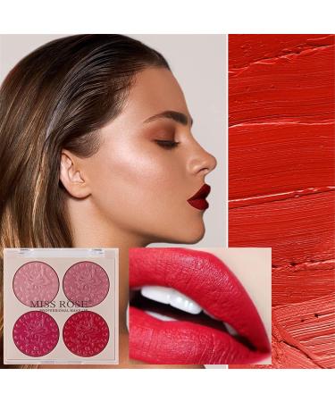 High Pigmented Lipstick Palette - Classic Bright Colors | Holiday Gift | 1g Lip Gloss & Lipstick - #02 - Buy Online on SooperMarket.com