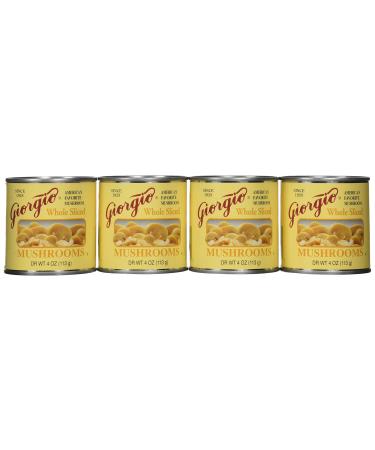 Giorgio whole sliced Mushrooms 4 0z. Cans12 Count