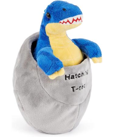 Zappi Co Safari Animals Plush Toy - Easter Egg T-Rex Dinosaur | 10cm Height | Soft Cuddly Stuffed Animal for Kids - Buy Online on SooperMarket.com