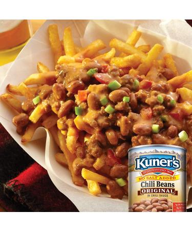 Kuner's No Salt Added Vegan Chili Beans (12 Pack) - Non-GMO, Gluten-Free Pinto Beans - 15 Oz Can - USA Sourced & Packaged - Buy Online on SooperMarket.com