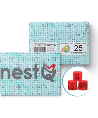 NestQ Rings Canary 2024 Federative Red Polychrome Laser Engraved Closed 3mm Numbered with Year Marked 1 Strip 25 Rings - Buy Online on SooperMarket.com