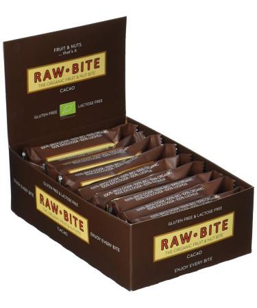 Raw Bite Raw Food Bars Cacao Pack of 12 (12 x 50 g) Cacao 50 g (Pack of 12)
