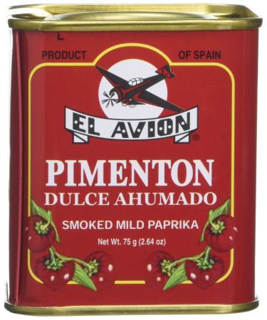 El Avion Pimenton Dulce Ahumado - Smoked Mild Paprika Red Tin 75 g 1