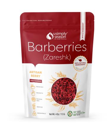 USimplySeason Barberry (Zereshk) 4 Oz | Whole Dried Berries 4 Ounce