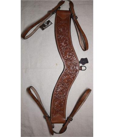 Lussoro Genuine Leather Tooled Tripping Horse Collar & Cutout Cross Steer Breast Collar Set - Buy Online on SooperMarket.com