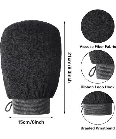 2PCS Exfoliating Gloves - Deep Body Scrubber for Shower - Dead Skin Remover for Women and Men - Buy Online on SooperMarket.com
