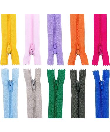 100-Piece 12-inch Nylon Coil Zippers Set - Colorful Sewing Supplies for Tailors and Crafts (20 Assorted Colors) - Buy Online on SooperMarket.com
