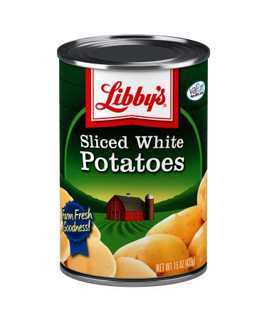 Libby's Sliced White Potatoes | Delicious Mildly Sweet Flavor and Pleasant White Color | Non-GMO | 15 ounce can (Pack of 12)
