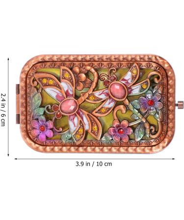 Beaupretty Moms Gift Folding Pocket Mirror - Double-Sided Small Dragonfly Travel Makeup Mirror - Claret - Buy Online on SooperMarket.com