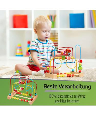 Buy Balinco MOTOR SKILLS LOOP - Wooden Toy Bead Labyrinth with Fruit Elements & Bead Slider | Ideal Baby Toy for 6 Months+ - Buy Online on SooperMarket.com