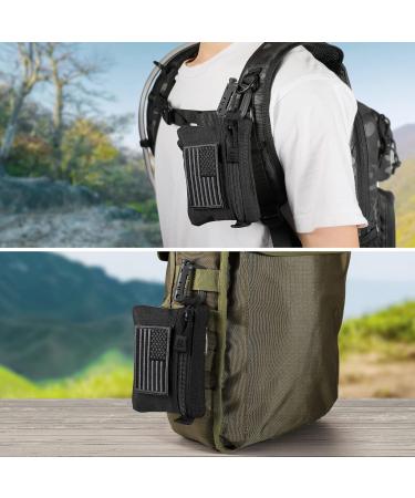 FRTKK Tactical Compact EDC Pouches - 2 Pack Military Molle Utility Organizer Coin Purse Keychain Credit Card Holder Waist Pack Black - Buy Online on SooperMarket.com