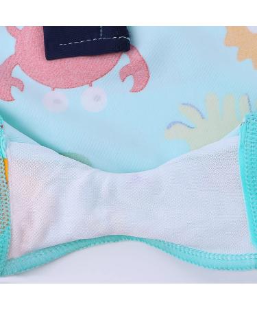 HUAANIUE Baby Boys Swimsuit with Sun Protection Hat | UPF 50+ One Piece Rash Guard for Swimming | 0-6 Months to 4 Years | Bluesealife Swimwear - Buy Online on SooperMarket.com
