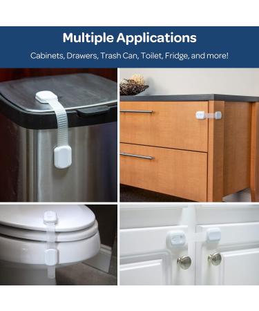 8 Pack Multifunctional Child Safety Locks for Closets Drawers Furniture Toilets Dishwashers Refrigerators & Ovens - Adjustable & Secure - Buy Online on SooperMarket.com