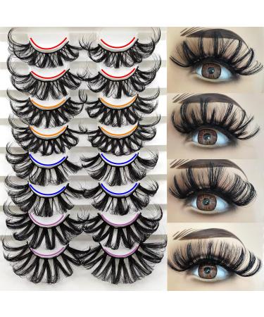 25mm 3D Fluffy Mink Lashes - 8 Pairs of Dramatic Faux Mink Eyelashes for Big Eye Makeup | Heracks - Buy Online on SooperMarket.com