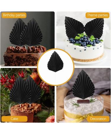 Didiseaon 10pcs Palm Leaf Cake Toppers - Monstera Leaf Cupcake Picks for Hawaii Aloha Jungle Wedding and Birthday Decor - Buy Online on SooperMarket.com