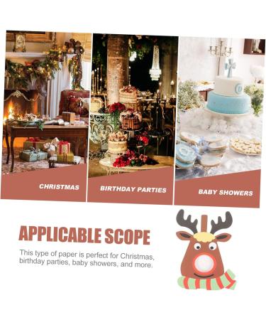 HOLIDYOYO 75 Pcs Lollipop Paper Card Elk Reindeer Candy Holder Xmas Lollipops Sweets for Lollpop - Buy Online on SooperMarket.com
