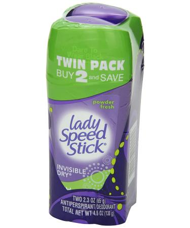 Lady Speed Stick Antiperspirant Invisible Dry Powder Fresh Twin Pack - 2.3 Oz (Pack of 2) - Buy Online on SooperMarket.com
