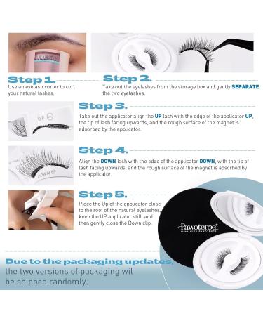 Pawotence Magnetic Eyelashes - No Glue No Eyeliner | Easy Wear Reusable Kit | Soft Magnets | 1 Pair Style III - Buy Online on SooperMarket.com